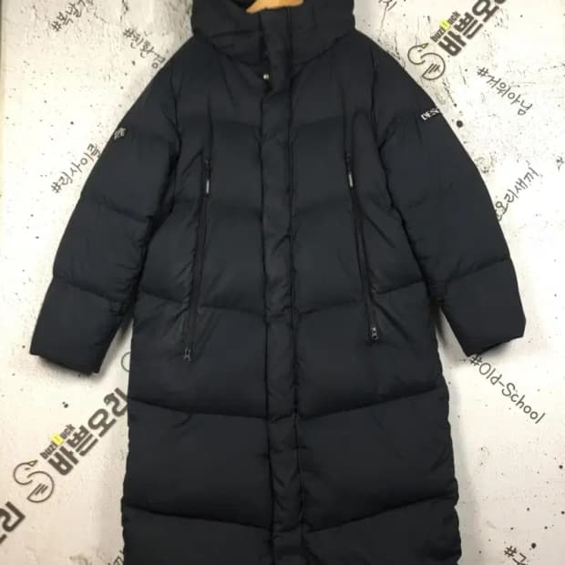 데상트 구스다운 롱 패딩 점퍼 블랙 S 3400225