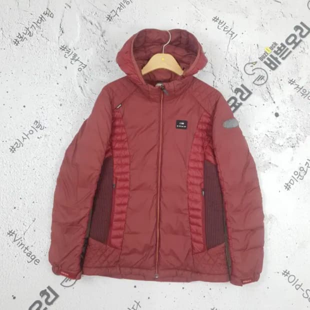 아이더 EIDER 여성 경량 후드 패딩 다크코랄 3400113