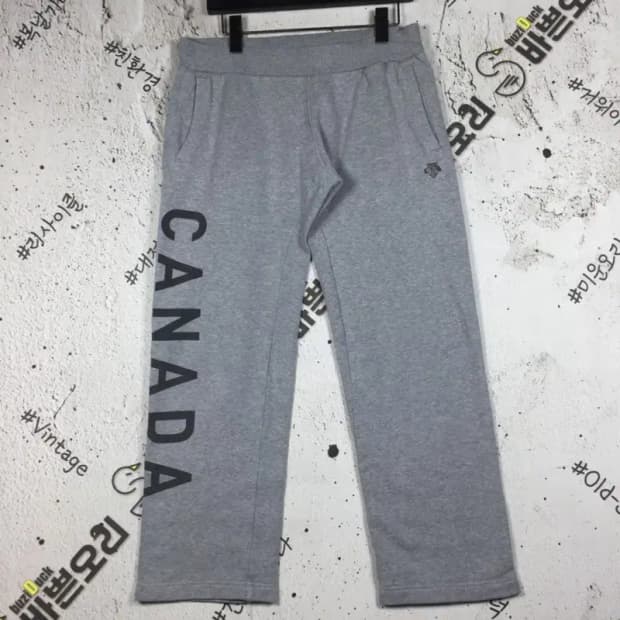 데상트 캐나다 기모 트레이닝 바지 라이트 그레이 70 4400092