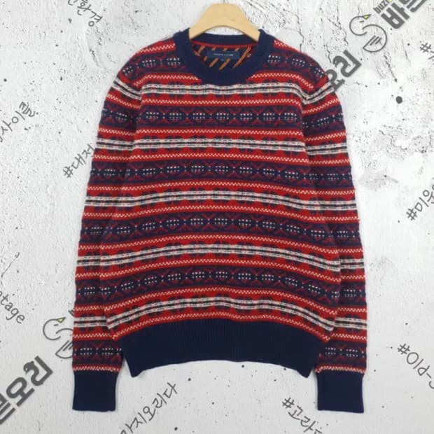타미힐피거 TOMMY 페어아일 램스울 크루넥 니트 L 2400019