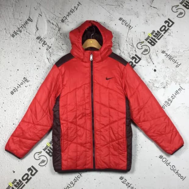 나이키 여성 스우시 폴리 패딩 점퍼 레드 L 3400226