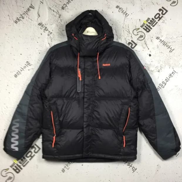 리복 직텍 펌프 구스다운 패딩 블랙 100 3400235