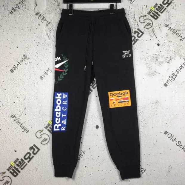 리복 x 로맨틱크라운 비전투 클래식 스웻 조거 블랙 L 4400100