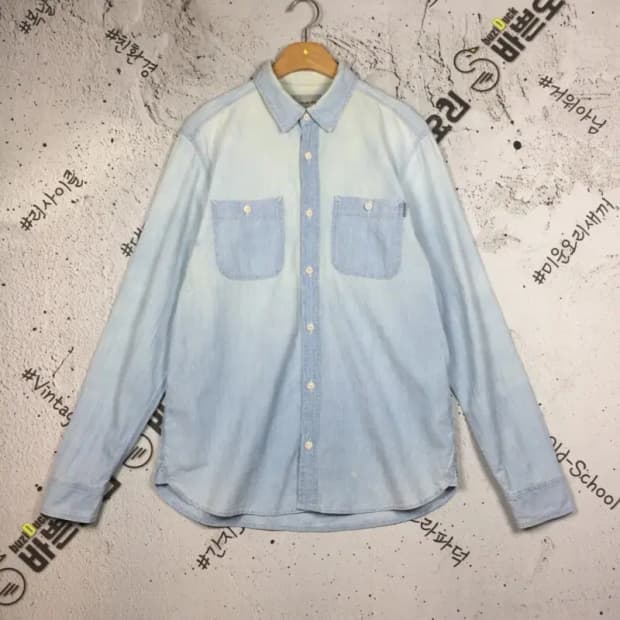 칼하트 워크 데님 셔츠 빈티지 라이트 블루 M 1100400