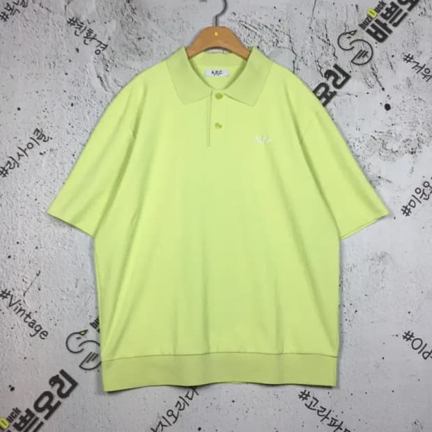 아페쎄 A.P.C. 폴로 반팔 카라티 형광 L 1000530
