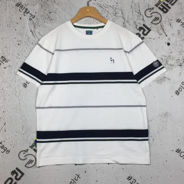 헤지스 윔블던 테니스 라운드 반팔 티 화이트 100 1000531