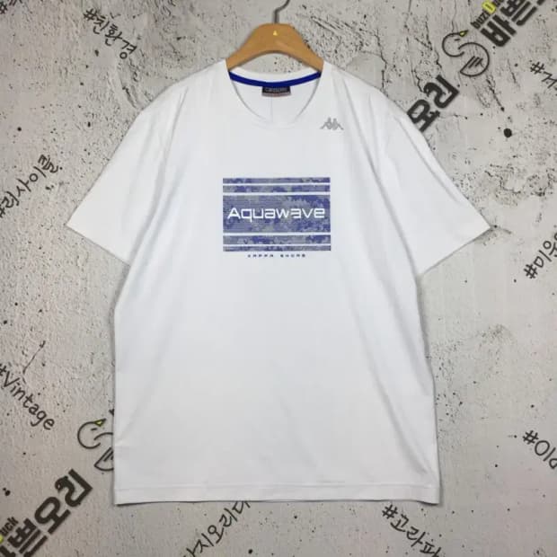 카파 아쿠아웨이브 라운드 반팔 티 화이트 XL(105) 1000535