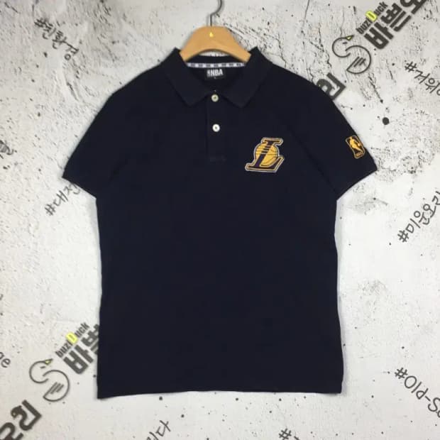 엔비에이 LA 레이커즈 농구 반팔 카라티 네이비 M 1000539