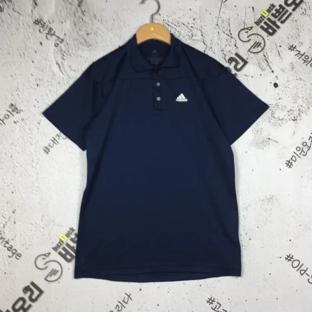 아디다스 기능성 골프 반팔 카라티 네이비 M 1000541