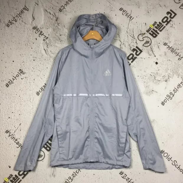 아디다스 여성 후디드 런닝 바람막이 자켓 실버 S 3800232