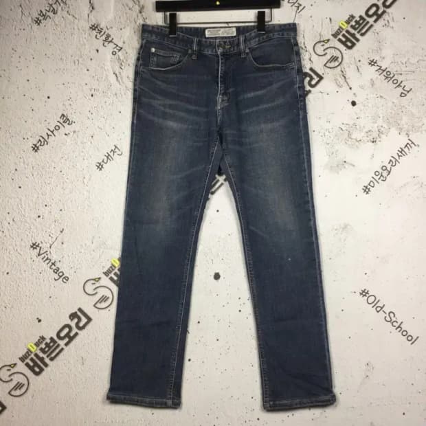 헤지스 스판 데님 스탠다드핏 청바지 진청 32 4100101