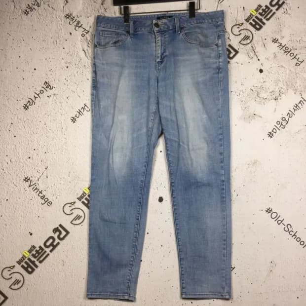 게스 스판 데님 청바지 연청 33 4100102