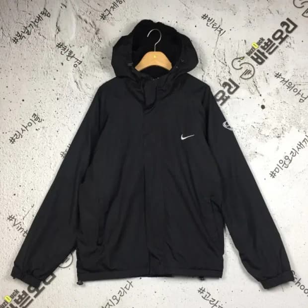 나이키 스우시 후드 바람막이 자켓 블랙 L 3800231