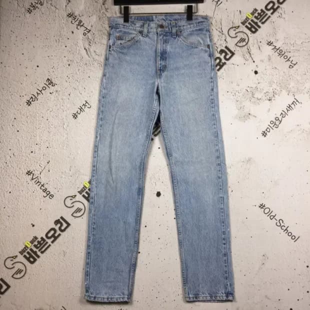 리바이스 505 스트레이트 데님 청바지 연청 W29 L32 4100114