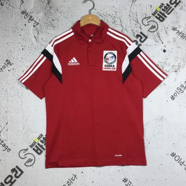 아디다스 국대 폴로 반팔 카라티 레드 M 1000562