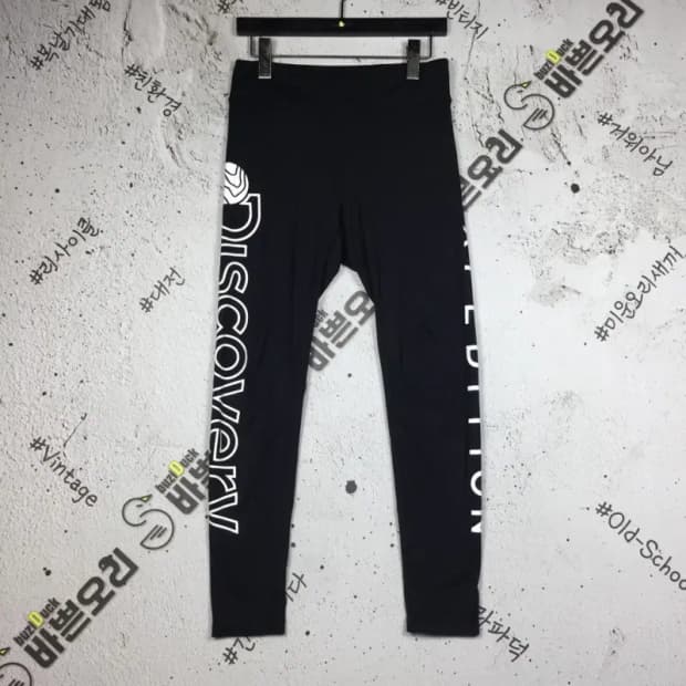디스커버리 여성 블랙 빅로고 레깅스 블랙 S 4400104