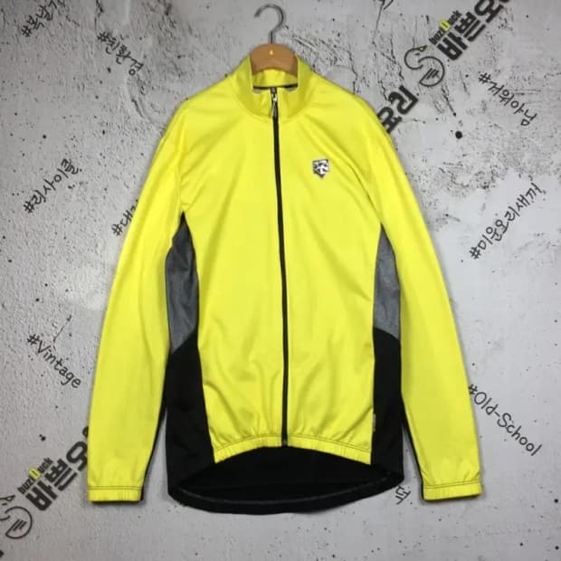 데상트 자전거 라이딩 집업 져지 자켓 옐로우 XL 3100274