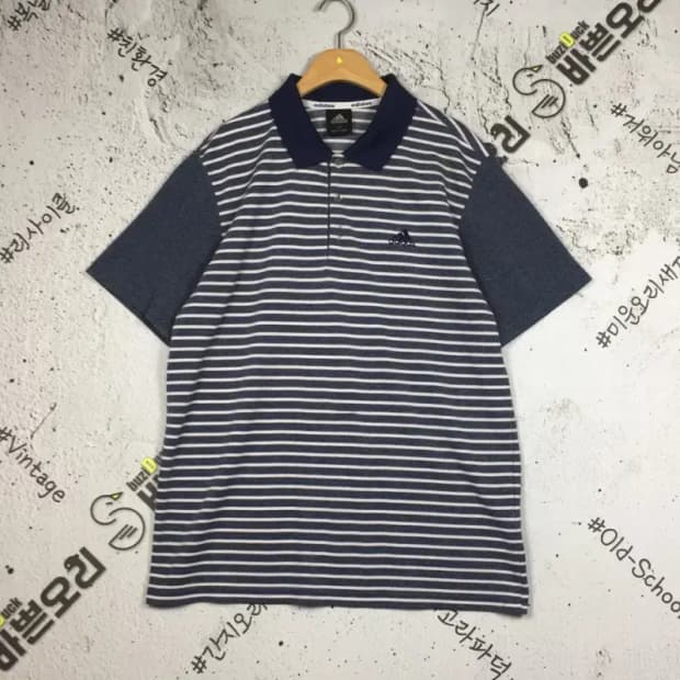 아디다스 기능성 폴로 카라 반팔티 블루 105 1000576