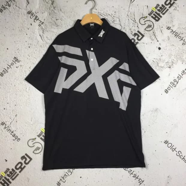 피엑스지 PXG 빅로고 기능성 골프 카라티 블랙 L 1000577