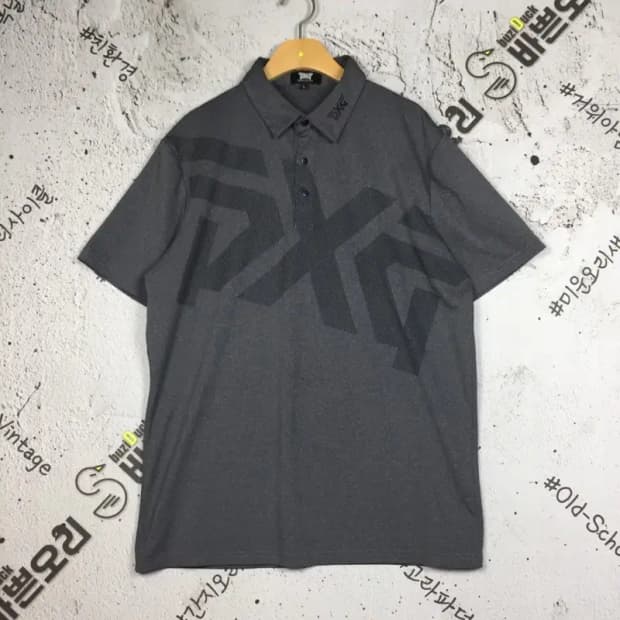 피엑스지 PXG  빅로고 기능성 골프 카라티 그레이 L 1000578