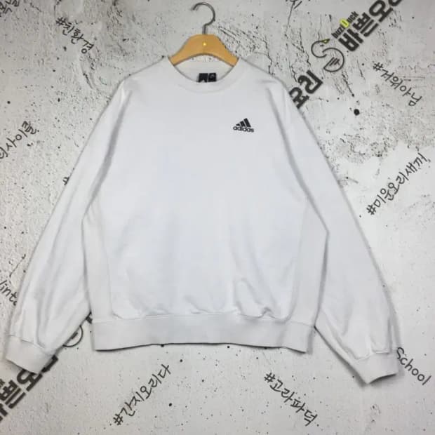 아디다스 스몰로고 스웨트 맨투맨 화이트 S 2200285