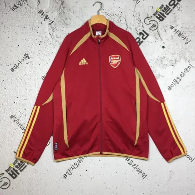 아디다스 아스날 팀가이스 우븐 져지 자켓 와인골드 M 3100278