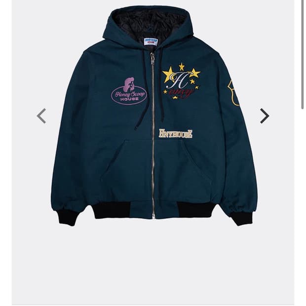 허니스쿱하우스 EMB CANVAS HOODED WORK JACKET