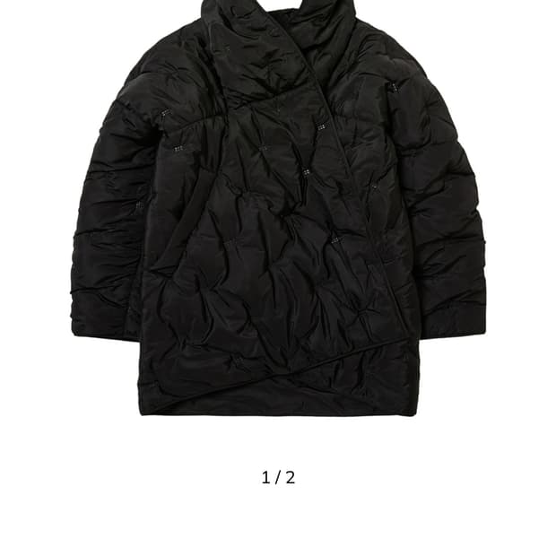 seen padded blanket jacket black