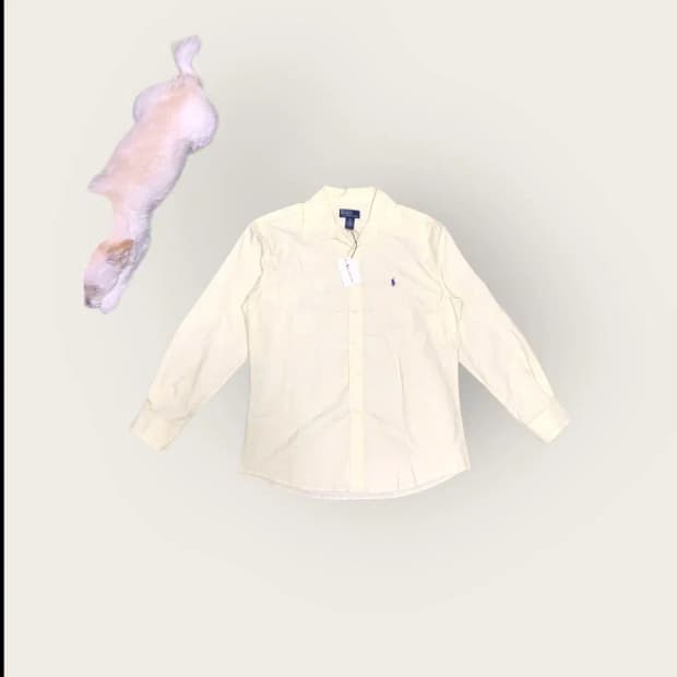 XL)폴로랄프로렌 긴팔 옐로우 셔츠 구형 폴로 빈티지셔츠