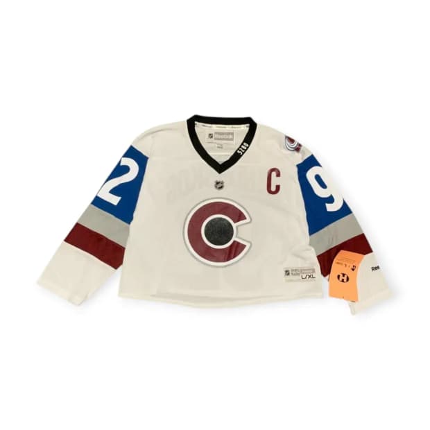 XL)NHL 리복 콜로라도 아발란체 하키 크롭티 크롭티셔츠 크롭탑