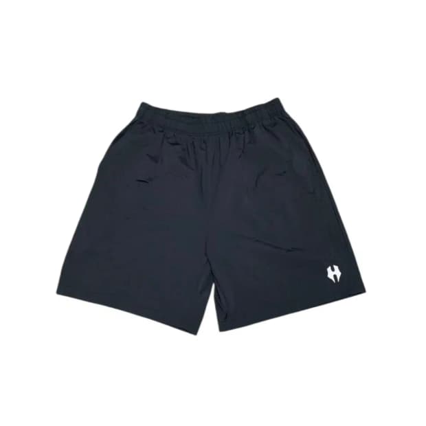 2XL)Hugvone 허그본 스몰로고 포인트 블랙 밴딩쇼츠 반바지