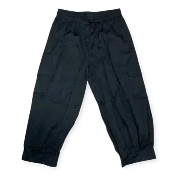 2XL)MANFINITY 블랙 검정색 벌룬핏 와이드  카고 조거 팬츠
