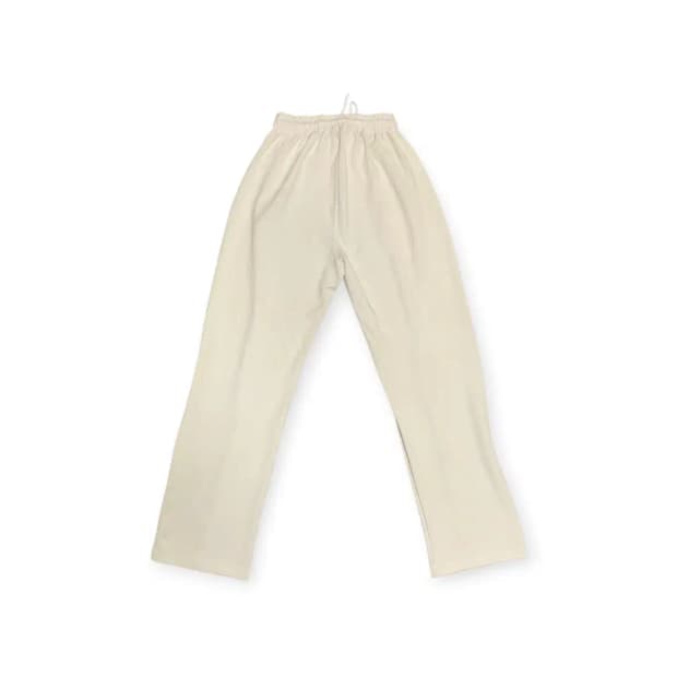 L)아이보리 unisex 트레이닝 바지 화이트 밴딩 팬츠