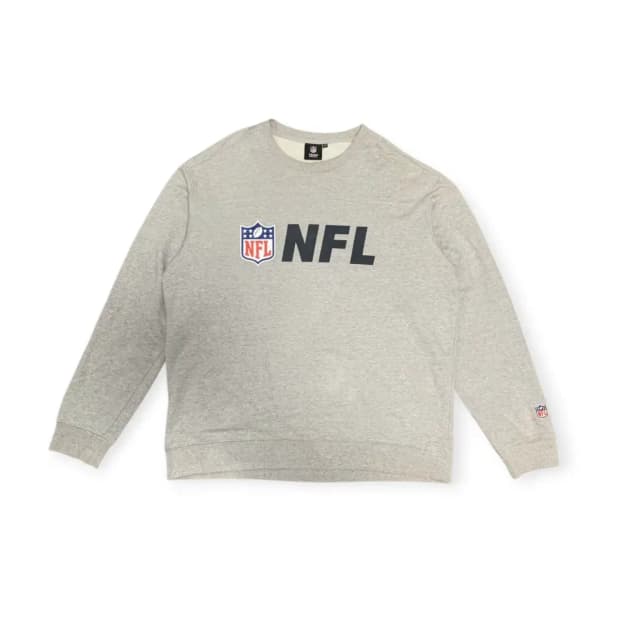 3XL)NFL 중앙로고 벡로고맨투맨 티셔츠 그레이 롱슬리브