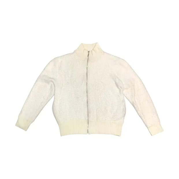 XL아이보리 앙고라 화이트 니트 집업 가디건