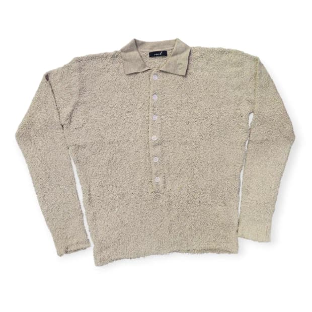 XL)MOOD 부클 헨리넥 하프넥 니트티셔츠 니트반집업 니트맨투맨 스웨터