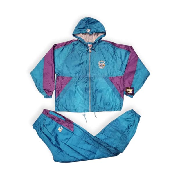 L)90S 스타터 샬럿 호네츠 오버핏 바람막이 윈드브레이커 셋업 세트