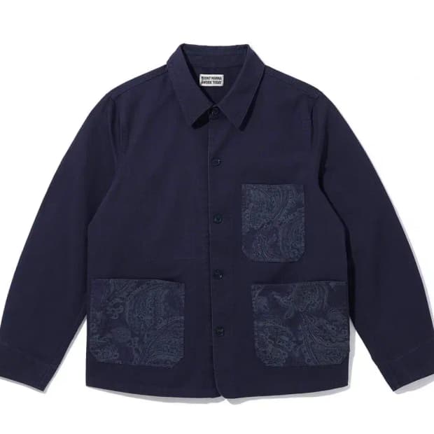 DWWT 아이돈워너워크투데이 페이즐리 포켓 네이비 셔츠 자켓