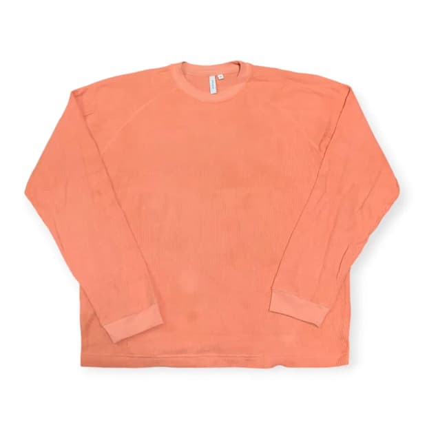 3size)Seasun 시선 와플 니트 긴팔 티셔츠 코랄