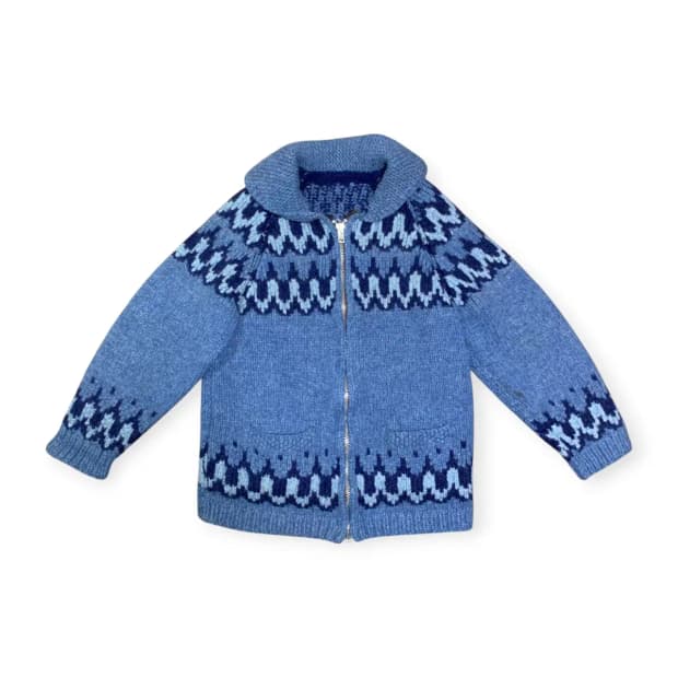 L)니트집업 스카이그린 윈터 코위찬 가디건 울가디건 스웨터