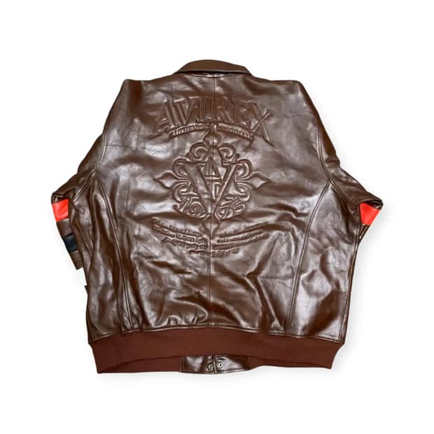 3XL)아비렉스 AVIREX 가죽자켓 리얼레더 브라운레더 갈색 레더자켓