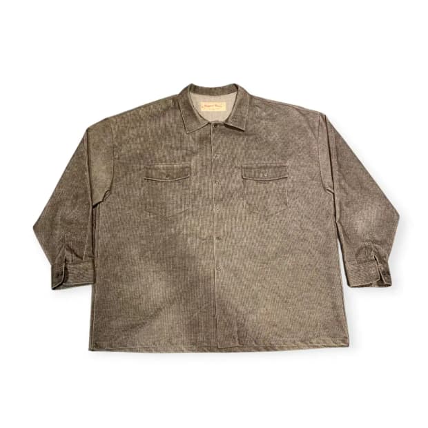 4XL)러기드하우스 다크그레이 오버핏 데님 셔츠 루즈핏셔츠 빈티지셔츠