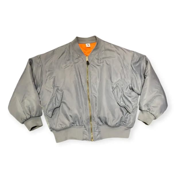 L)나이키 그레이 회색 MA-1 오버핏 항공 패딩점퍼