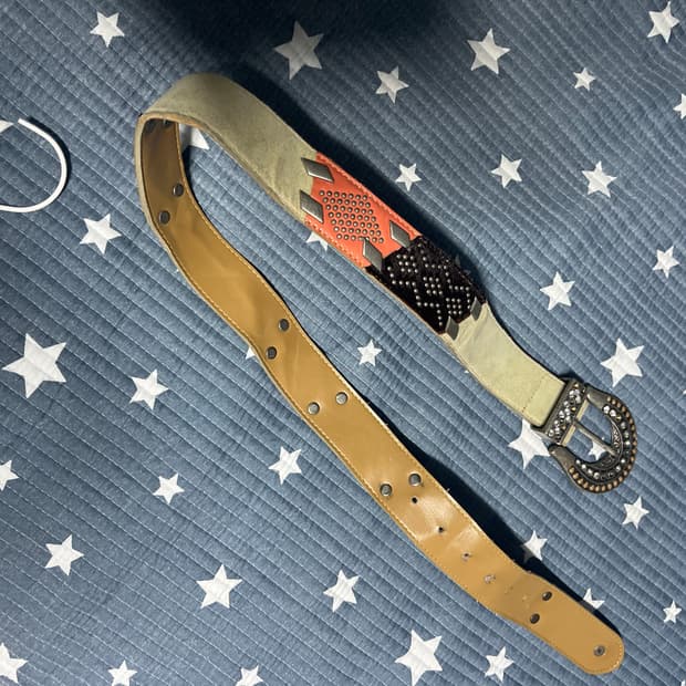 웨스턴 빈티지 큐빅 벨트