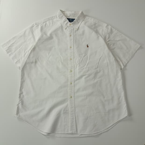 CA337 2XL 폴로 00s 화이트 반팔 셔츠 남방