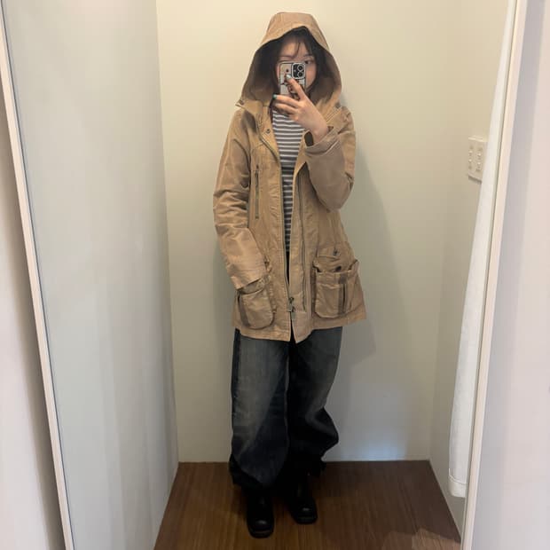Diesel Washed Work Half Coat Jacket