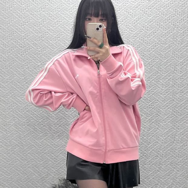 널디 여리 스프링 벚꽃 딸기우유 져지 집업 S C10094