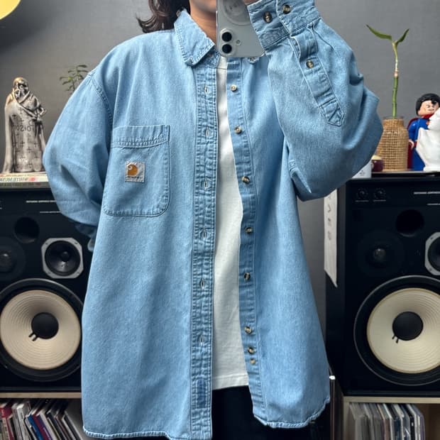 칼하트 데님셔츠