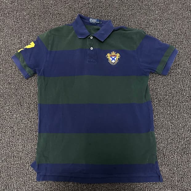 POLO 폴로 랄프로렌 스트라이프 치프키프 카라티 반팔티셔츠 L
