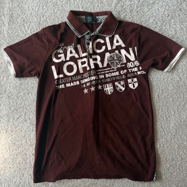 빈티지 와인 카라반팔티셔츠